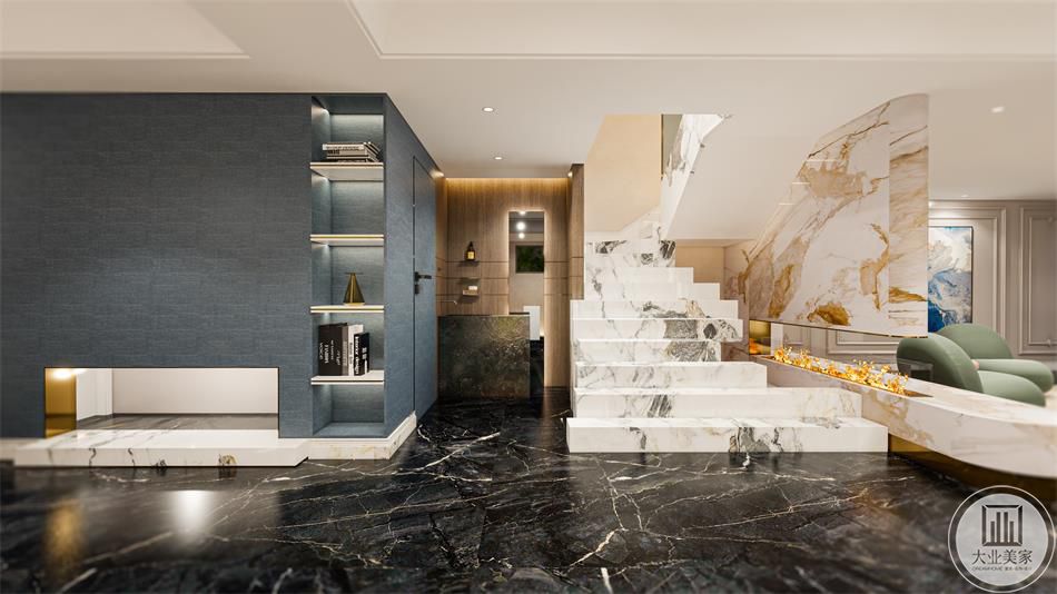 南京家庭别墅装修 楼层举架高，怎么做楼梯更舒服？